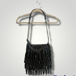 Madden Girl|| Black fringe crossbody bag